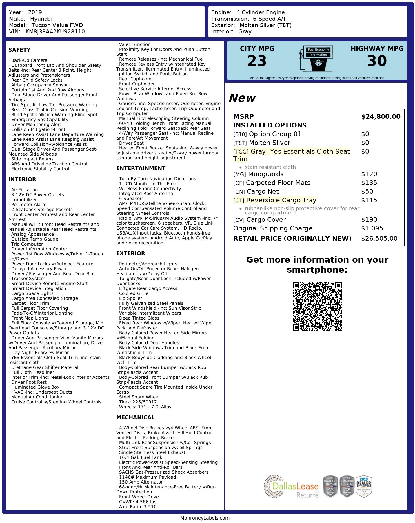 Used 2019 Hyundai Tucson Value FWD image 3