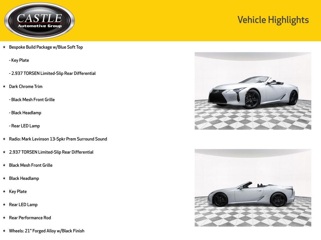 Used 2024 Lexus LC 500 Convertible image 3