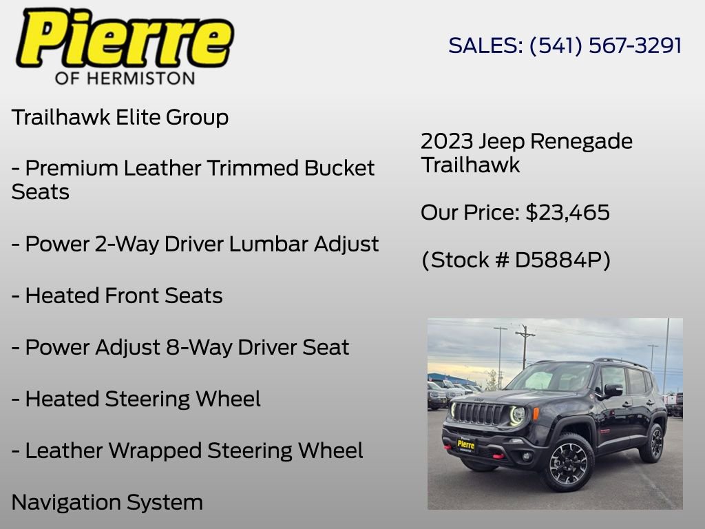Used 2023 Jeep Renegade Trailhawk w/ Sun/Sound Group AWD/4WD image 6