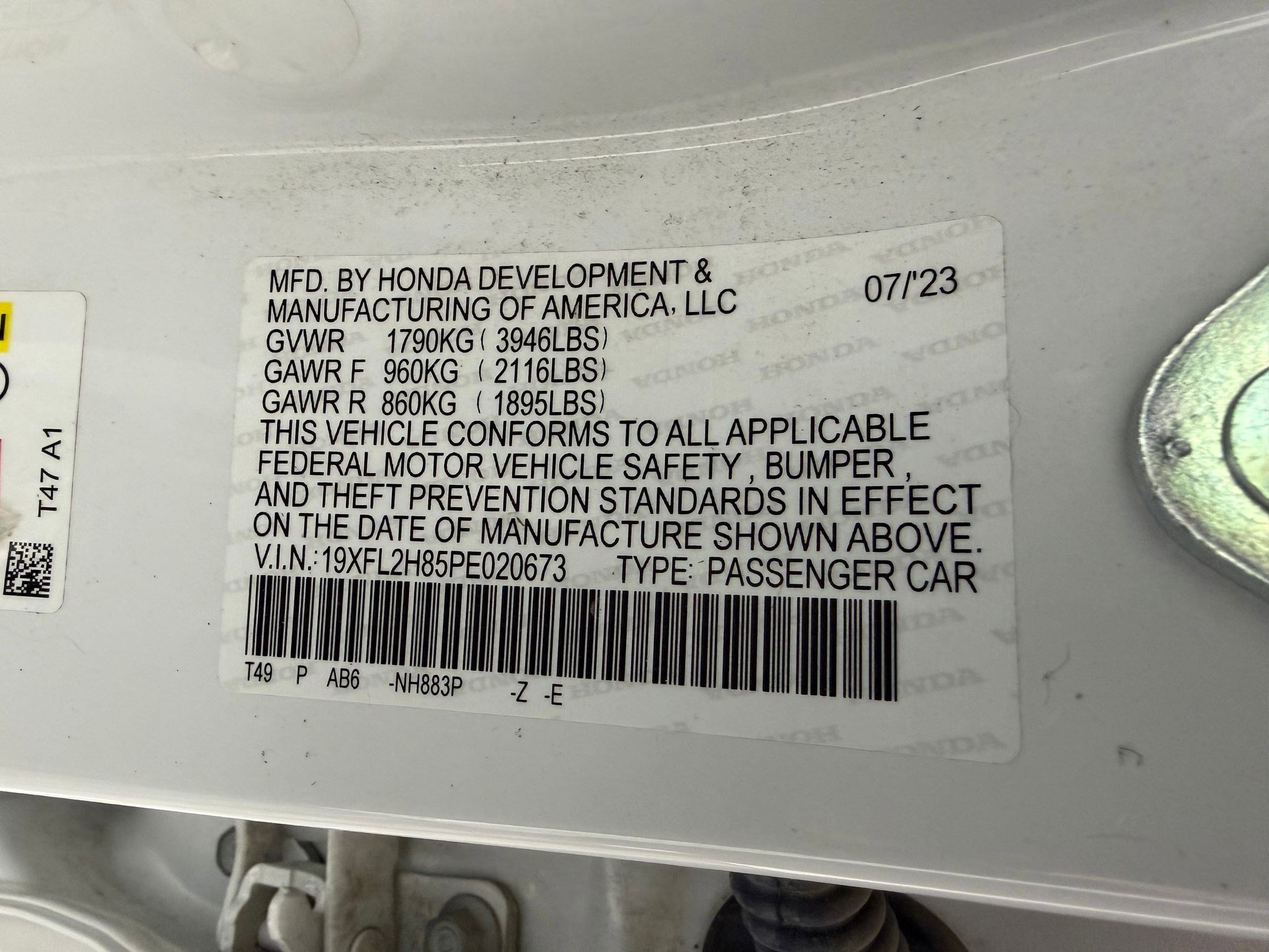 Certified 2023 Honda Civic Sport image 17