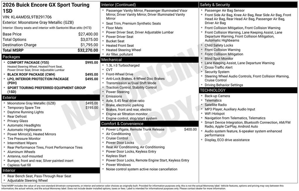 New 2026 Buick Encore GX Sport Touring w/ Comfort Package FWD image 39