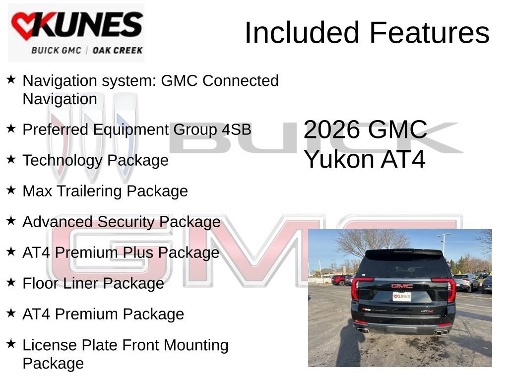 New 2026 GMC Yukon AT4 w/ AT4 Premium Plus Package image 2