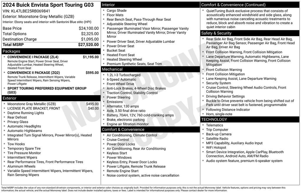 Used 2024 Buick Envista Sport Touring w/ Convenience I Package FWD image 6