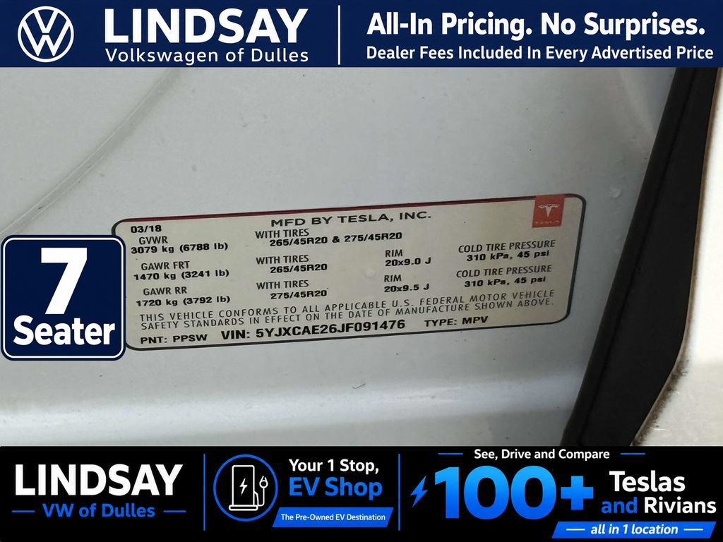Used 2018 Tesla Model X 100D AWD/4WD image 22