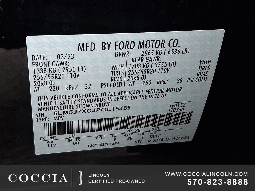 Certified 2023 Lincoln Aviator Reserve w/ Equipment Group 201A AWD/4WD image 27