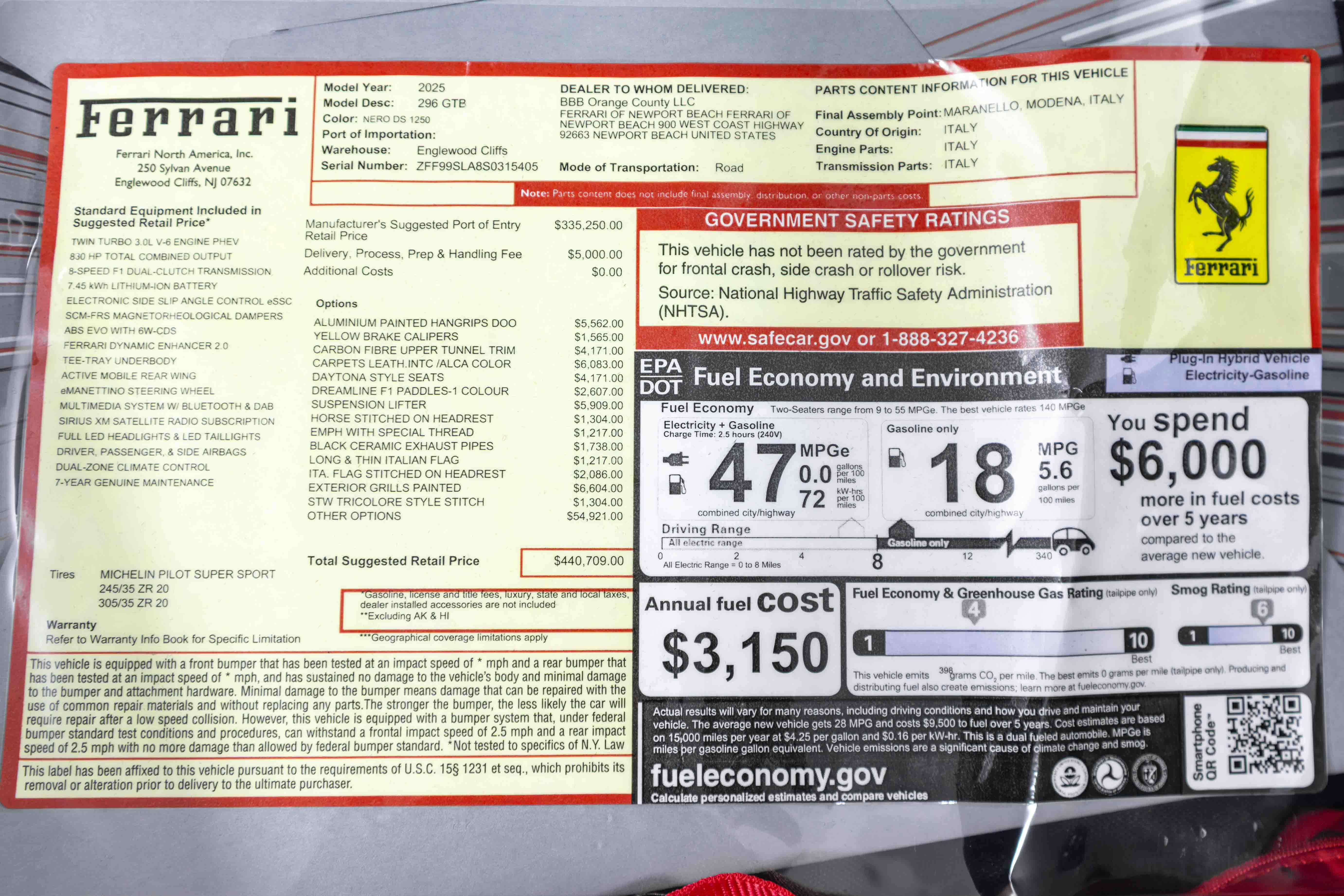 Used 2025 Ferrari 296 GTB image 41