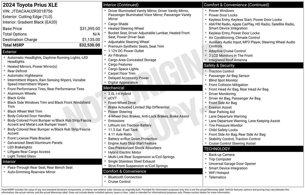 Used 2024 Toyota Prius XLE image 7