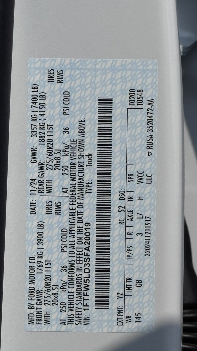 New 2025 Ford F150 Lariat w/ Equipment Group 501A Mid image 14