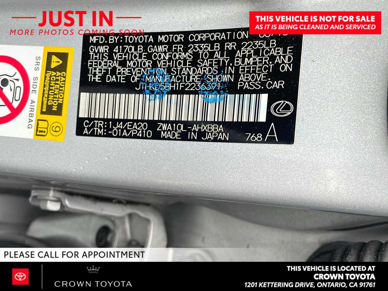 Used 2015 Lexus CT 200h w/ Navigation Package FWD image 10