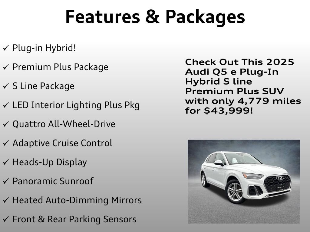 Used 2025 Audi Q5 e Premium Plus w/ Premium Plus Package image 4