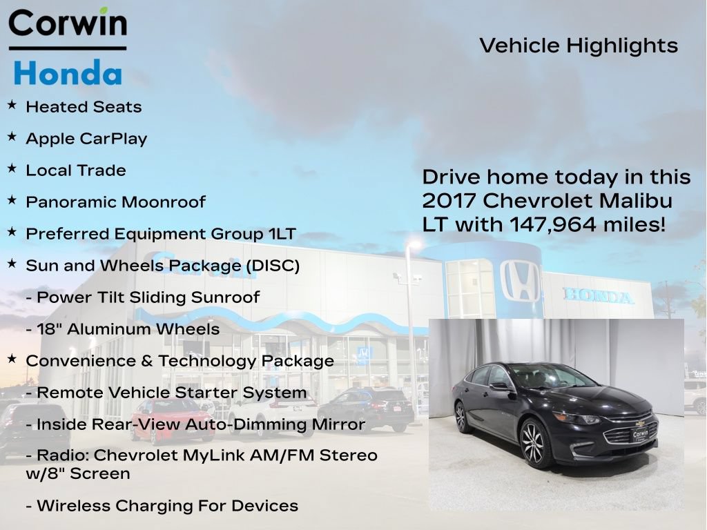 Used 2017 Chevrolet Malibu LT w/ Leather Package FWD image 7