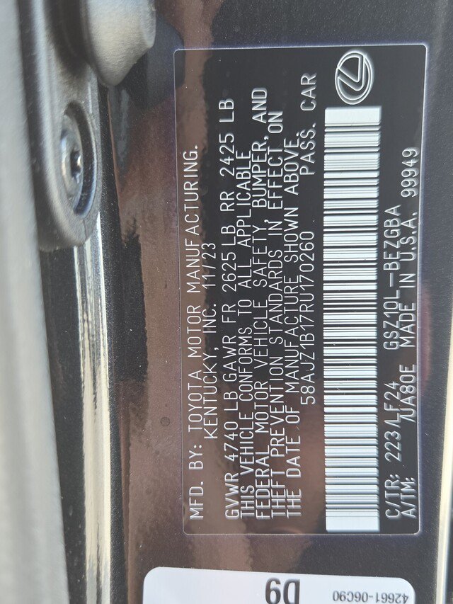 Used 2024 Lexus ES 350 F Sport w/ Accessory Package (Z2) FWD image 37