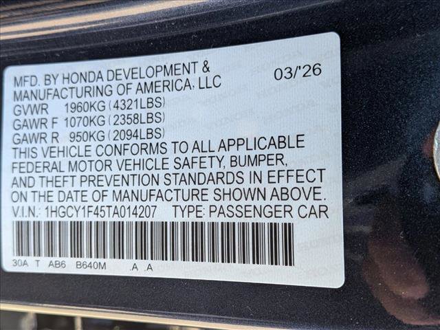 New 2026 Honda Accord SE image 19
