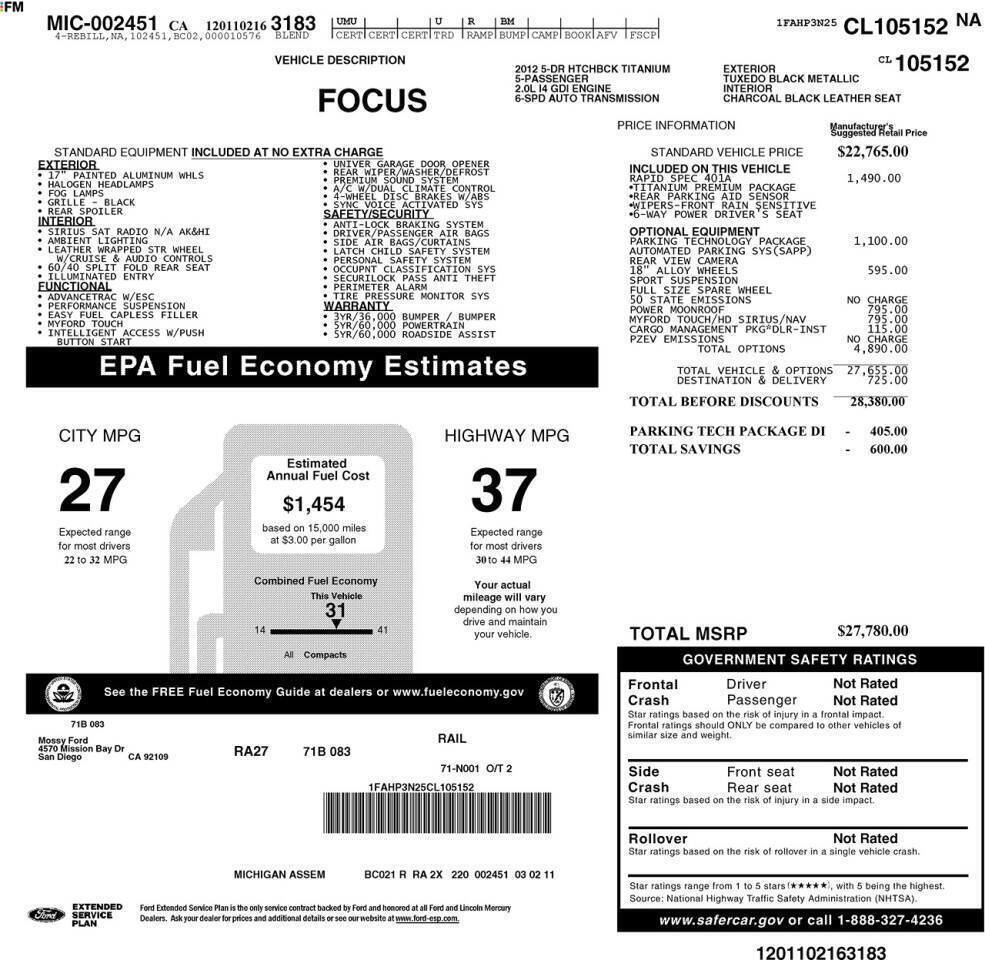 Used 2012 Ford Focus Titanium FWD image 2