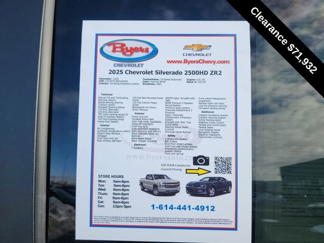 Used 2025 Chevrolet Silverado 2500 ZR2 w/ Technology Package AWD/4WD image 10