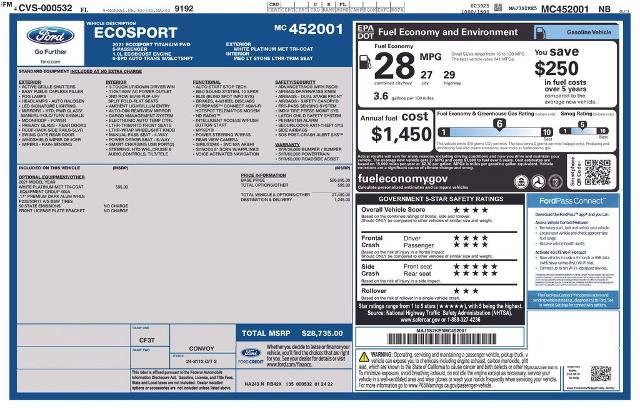 Certified 2021 Ford EcoSport Titanium FWD image 8