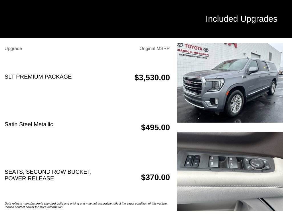 Used 2022 GMC Yukon XL SLT w/ SLT Premium Package RWD image 7