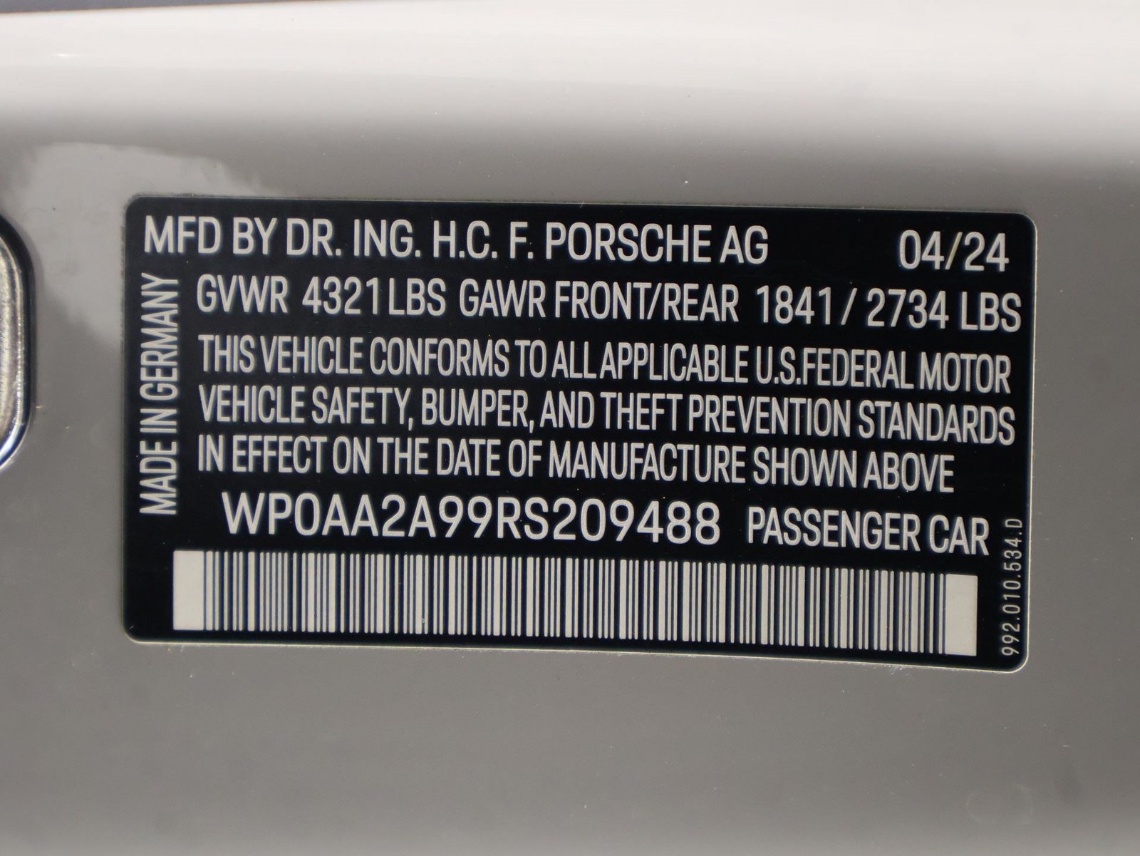 Certified 2024 Porsche 911 Carrera RWD image 19