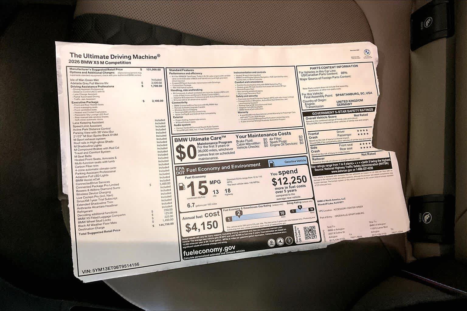 New 2026 BMW X5 M Competition w/ Executive Package AWD/4WD image 19