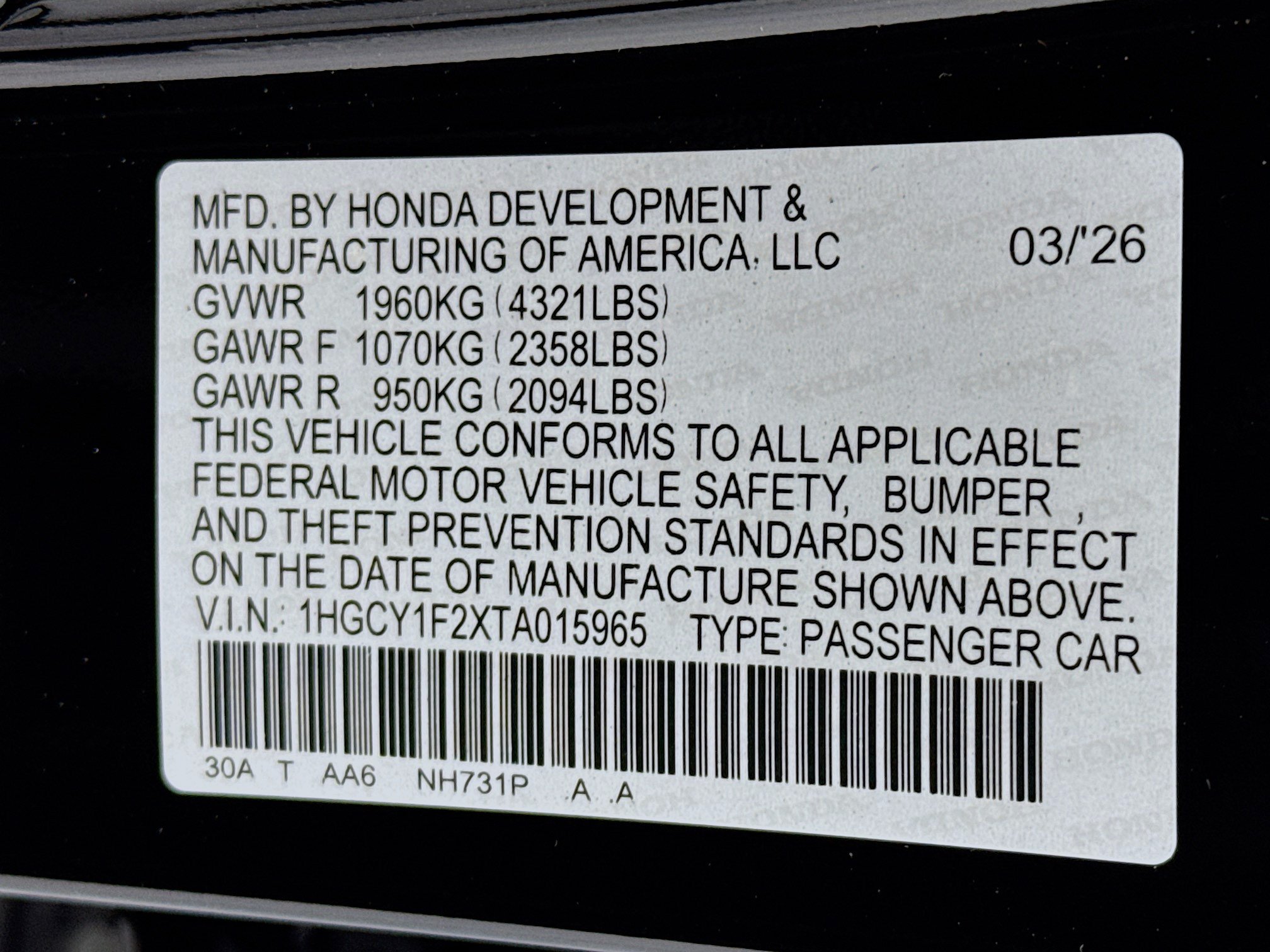 New 2026 Honda Accord LX image 29