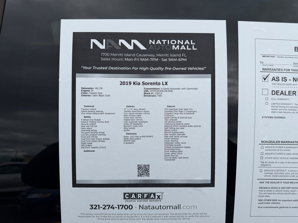 Used 2019 Kia Sorento LX image 47