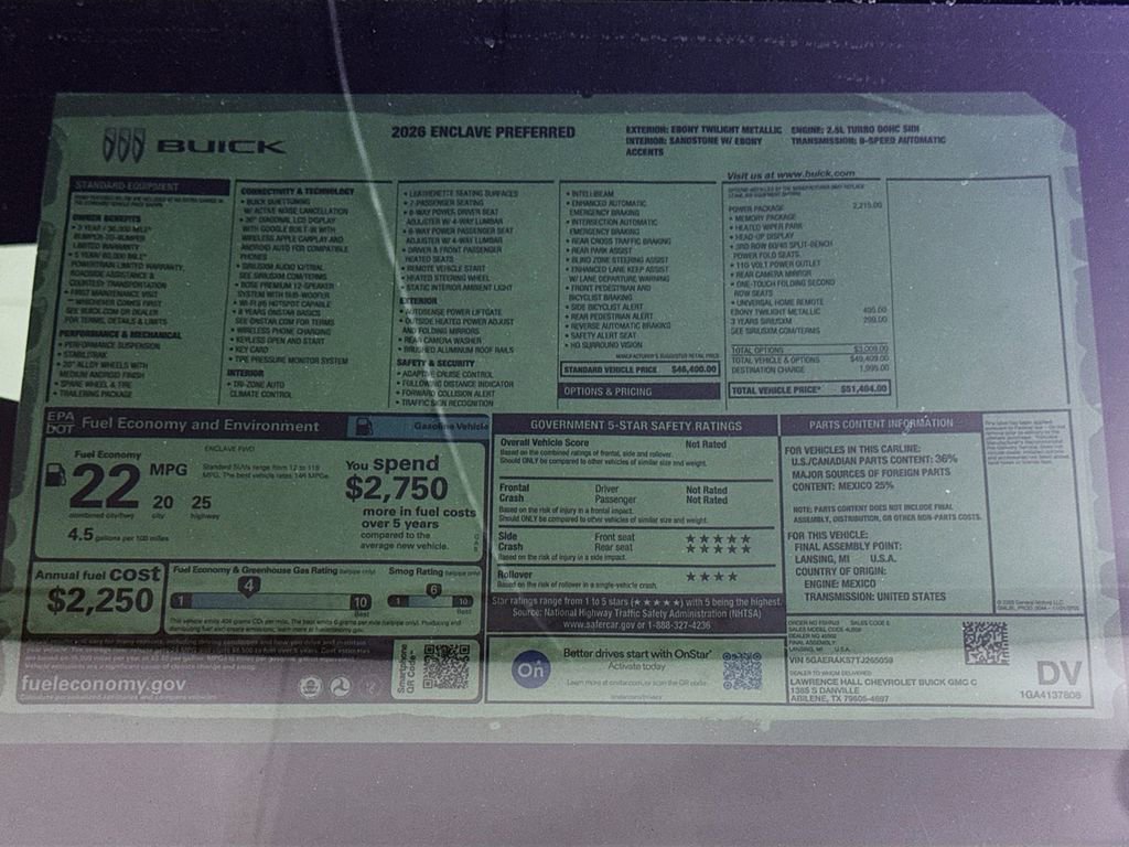 New 2026 Buick Enclave Preferred w/ Power Package FWD image 20