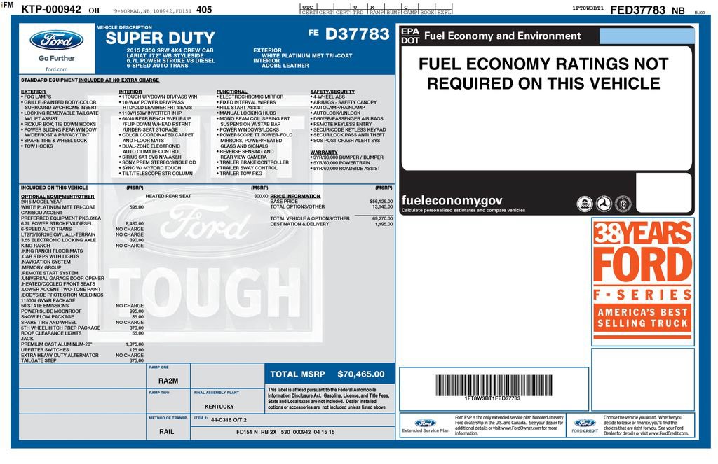 Used 2015 Ford F350 King Ranch AWD/4WD image 6