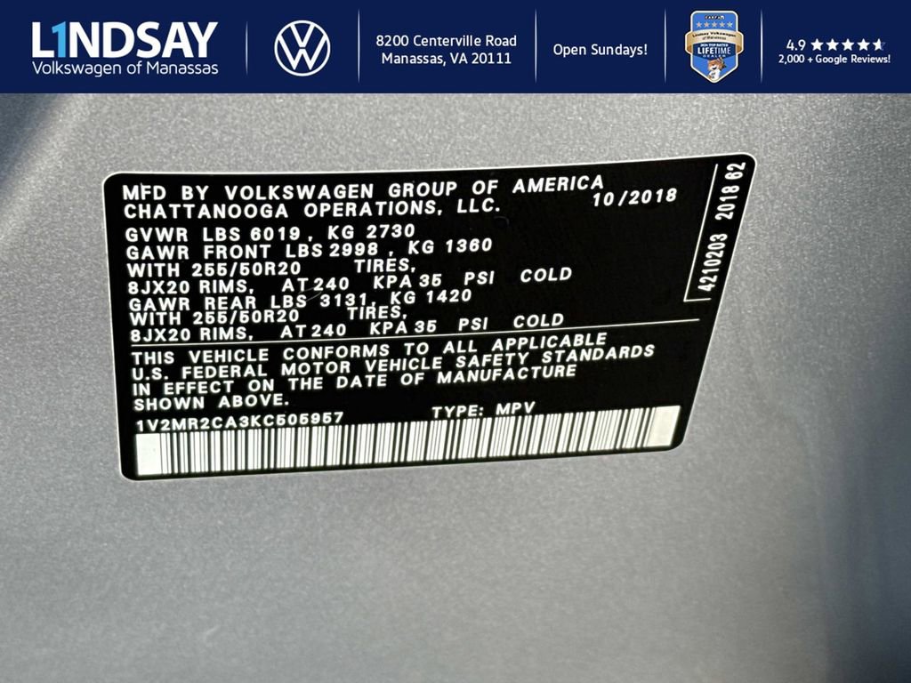 Used 2019 Volkswagen Atlas SEL image 25