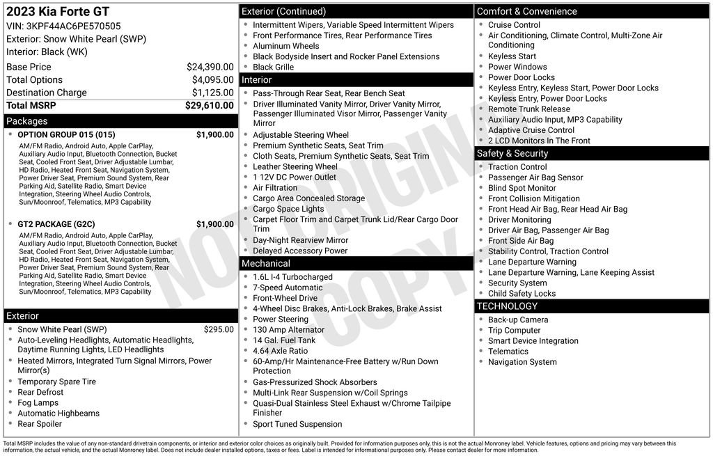 Used 2023 Kia Forte GT w/ GT2 Package FWD image 28