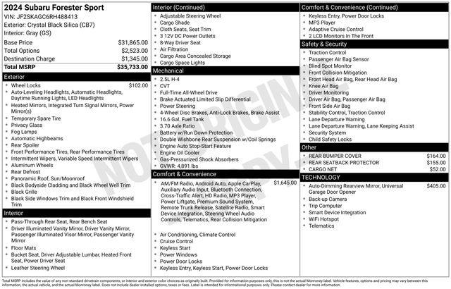 Used 2024 Subaru Forester Sport image 2