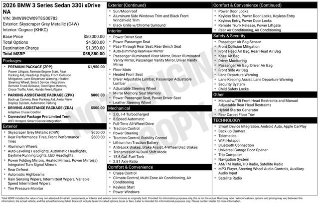 Used 2026 BMW 330i xDrive Sedan w/ Premium Package AWD/4WD image 40