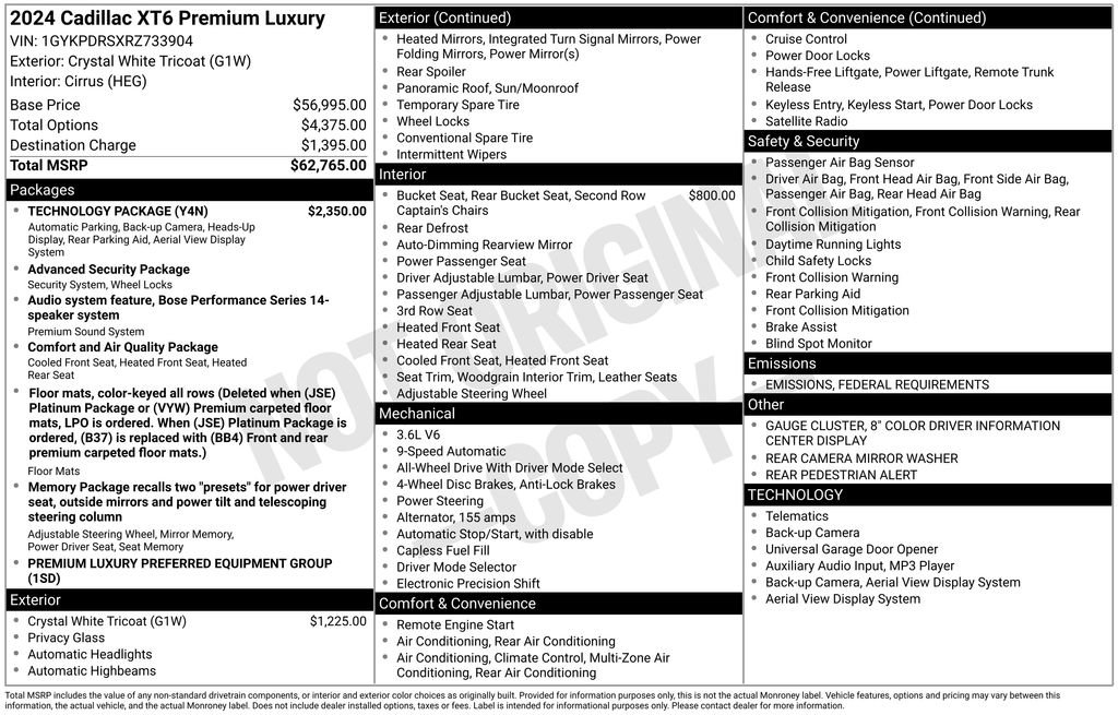 Certified 2024 Cadillac XT6 Premium Luxury w/ Technology Package image 14
