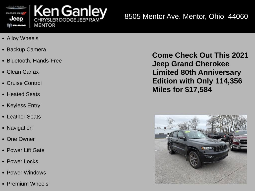 Used 2021 Jeep Grand Cherokee Limited w/ Quick Order Package 28K 80th image 5