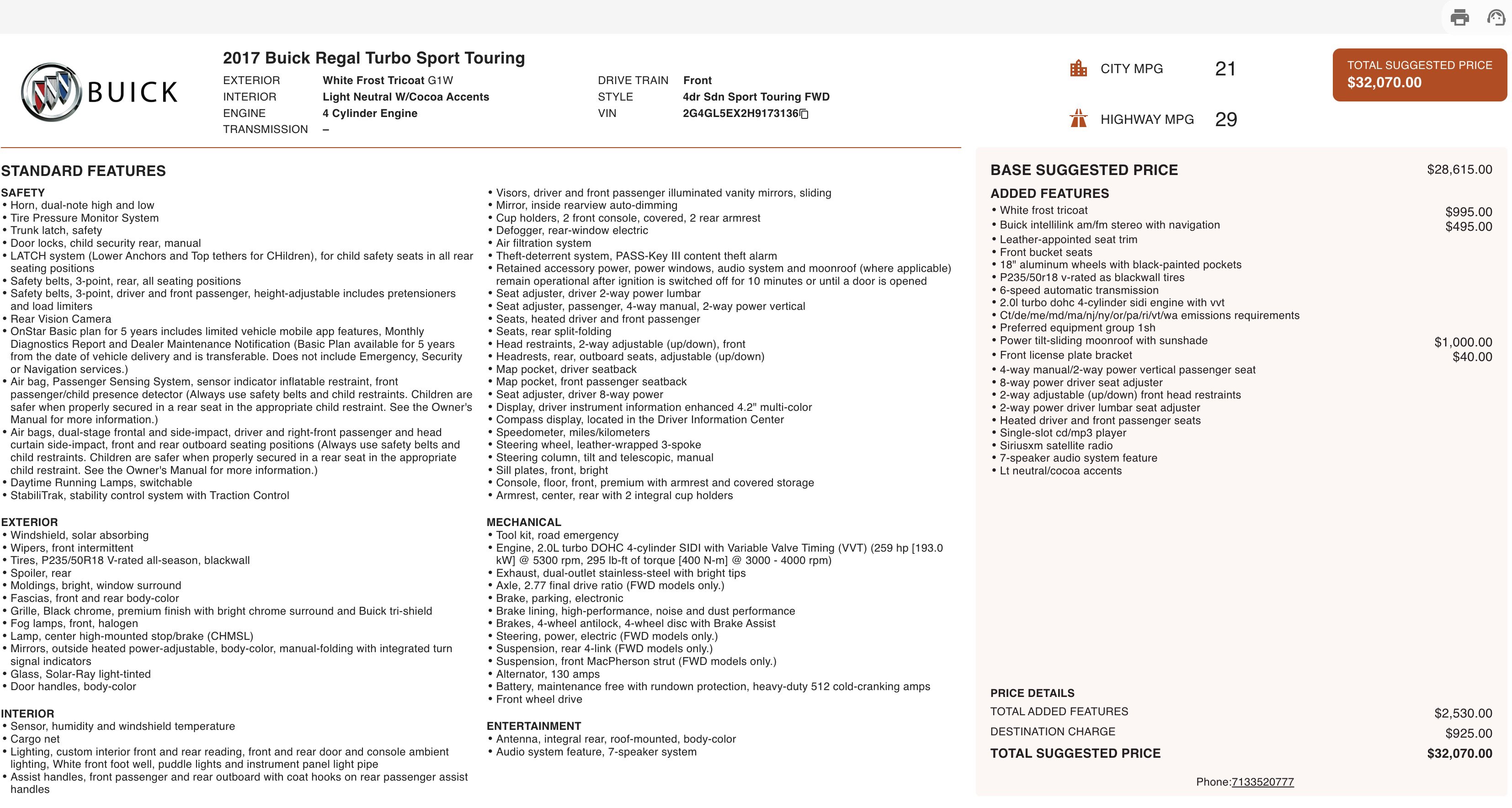 Used 2017 Buick Regal Sport Touring FWD image 3