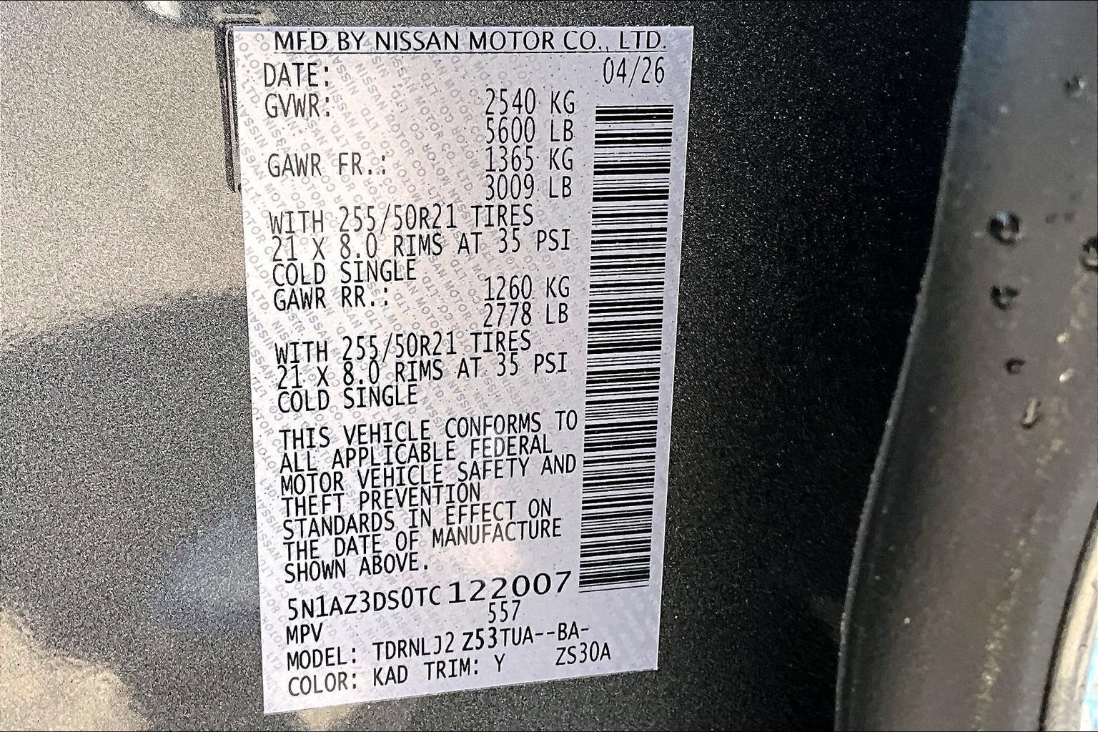 New 2026 Nissan Murano Platinum w/ Cargo Package AWD/4WD image 13