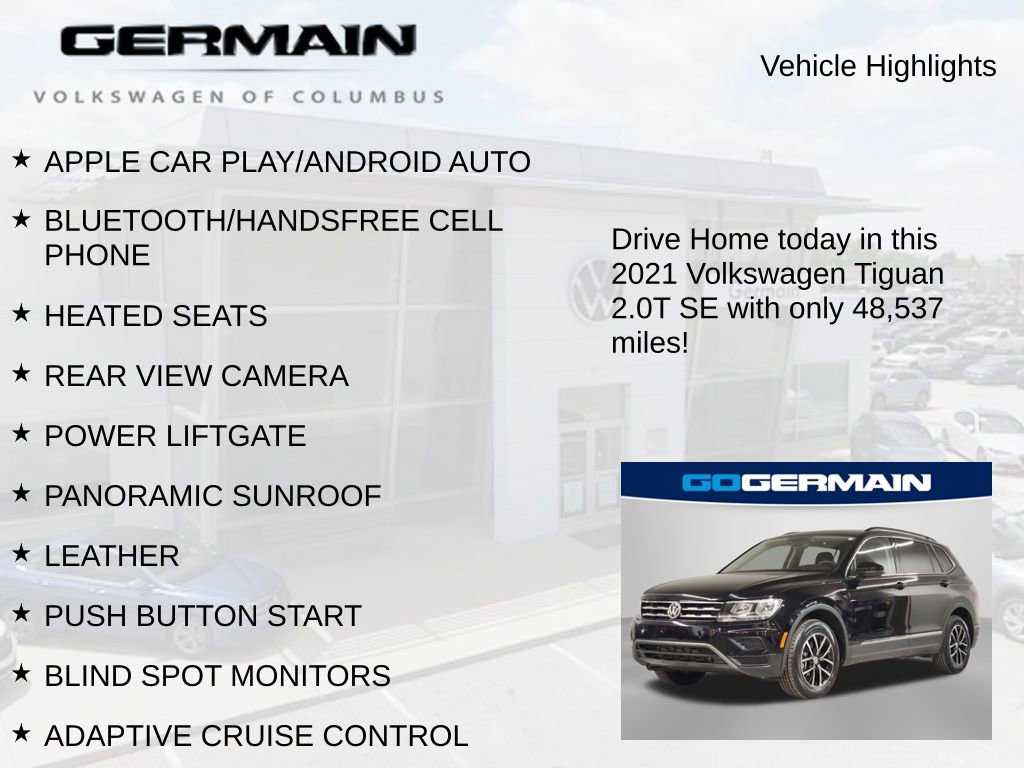 Used 2021 Volkswagen Tiguan SE w/ Panoramic Sunroof Package image 6