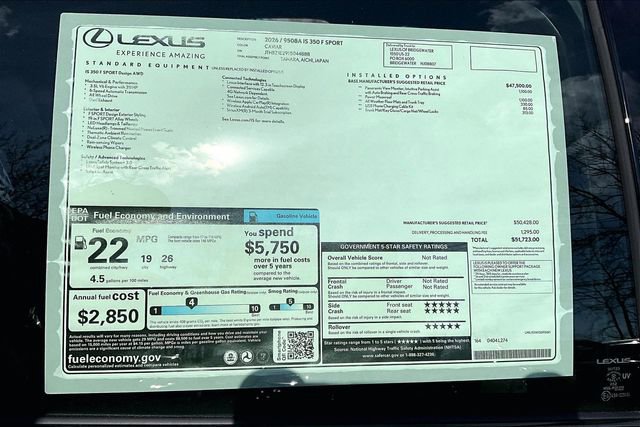 New 2026 Lexus IS 350 F Sport AWD/4WD image 14