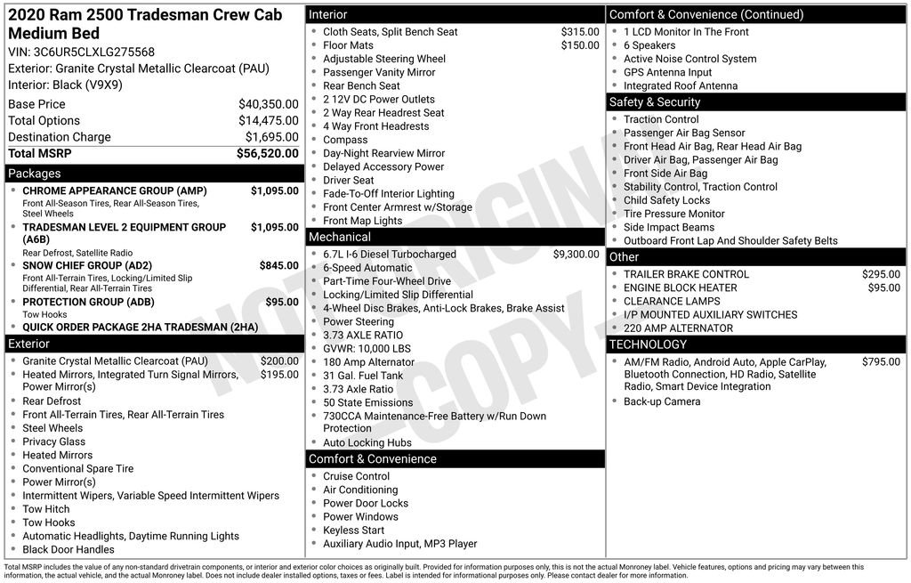 Used 2020 RAM 2500 Tradesman image 2