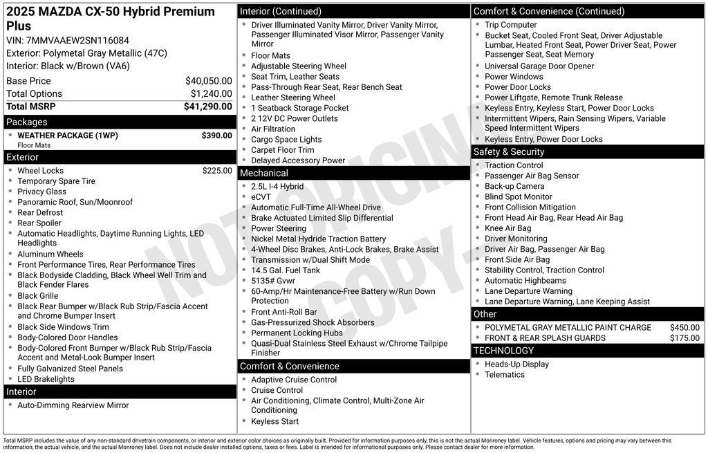 New 2025 MAZDA CX-50 2.5 Hybrid w/ Weather Package image 4