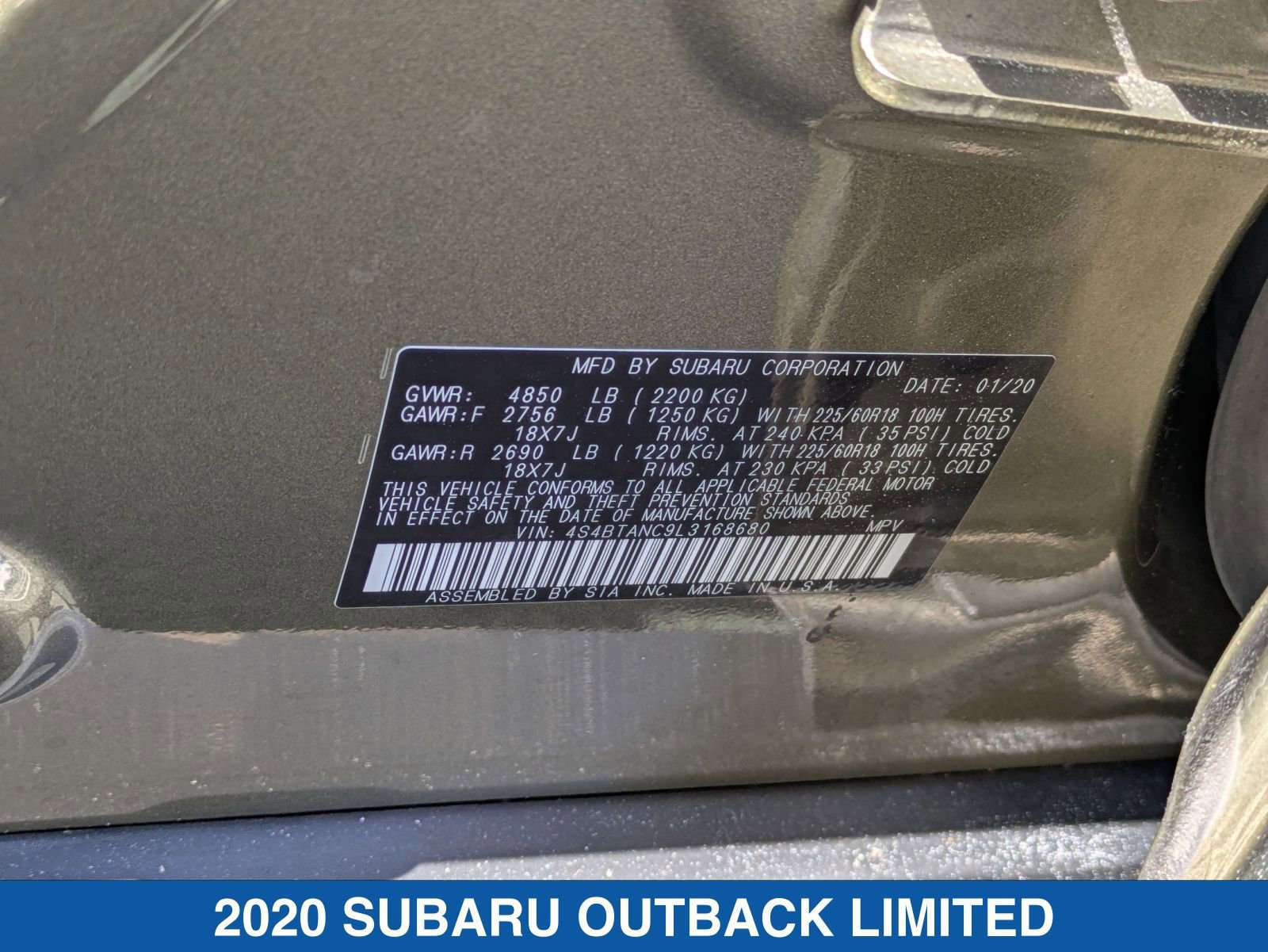 Certified 2020 Subaru Outback Limited image 40
