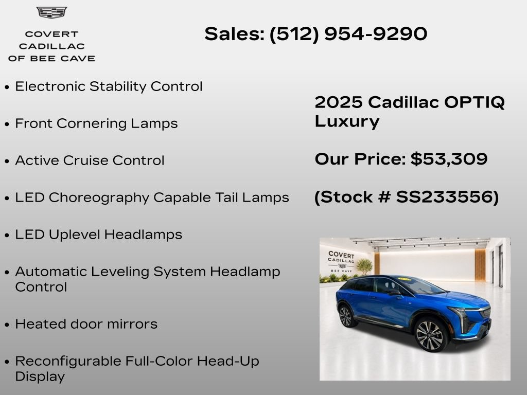 New 2025 Cadillac Optiq Luxury 2 w/ LPO, Floor Liner Package AWD/4WD image 27