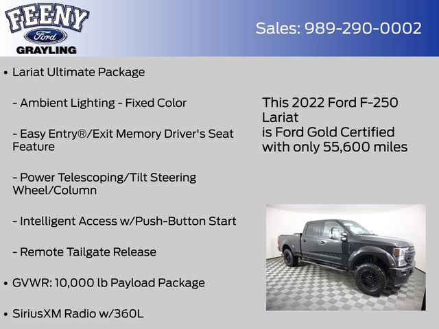 Used 2022 Ford F250 Lariat w/ Black Appearance Package image 22