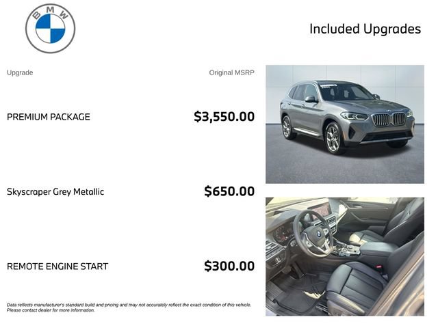 Certified 2024 BMW X3 xDrive30i w/ Premium Package AWD/4WD image 3