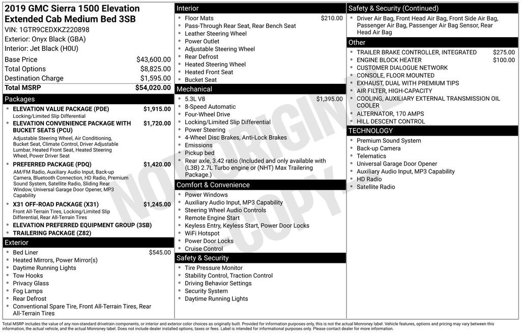 Used 2019 GMC Sierra 1500 Elevation w/ Elevation Value Package image 17