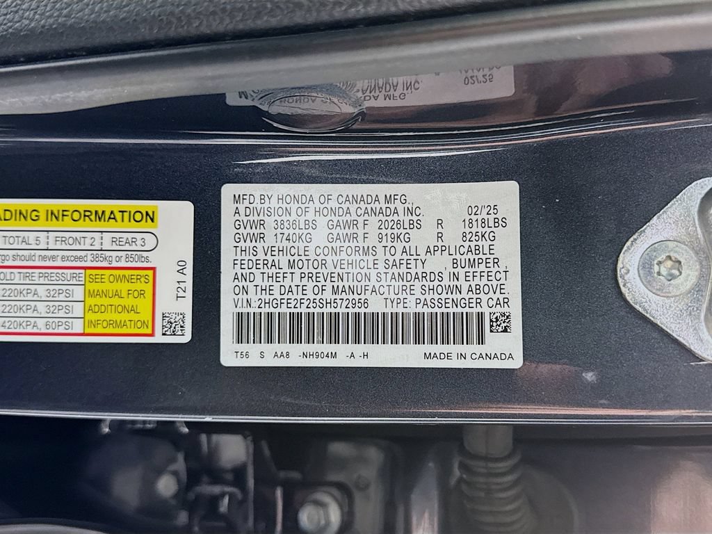 Certified 2025 Honda Civic LX image 32