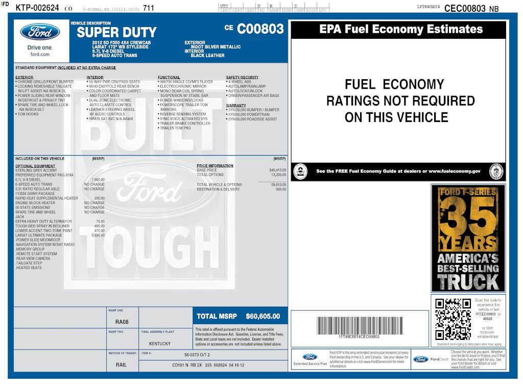Used 2012 Ford F350 Lariat w/ Lariat Ultimate Pkg AWD/4WD image 4