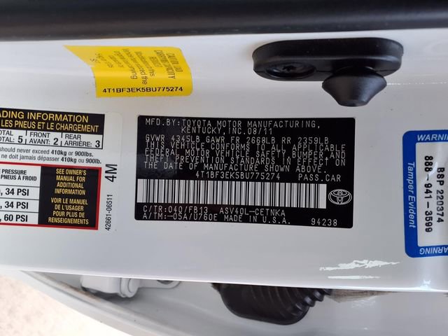 Used 2011 Toyota Camry LE w/ Fleet Convenience Pkg FWD image 8