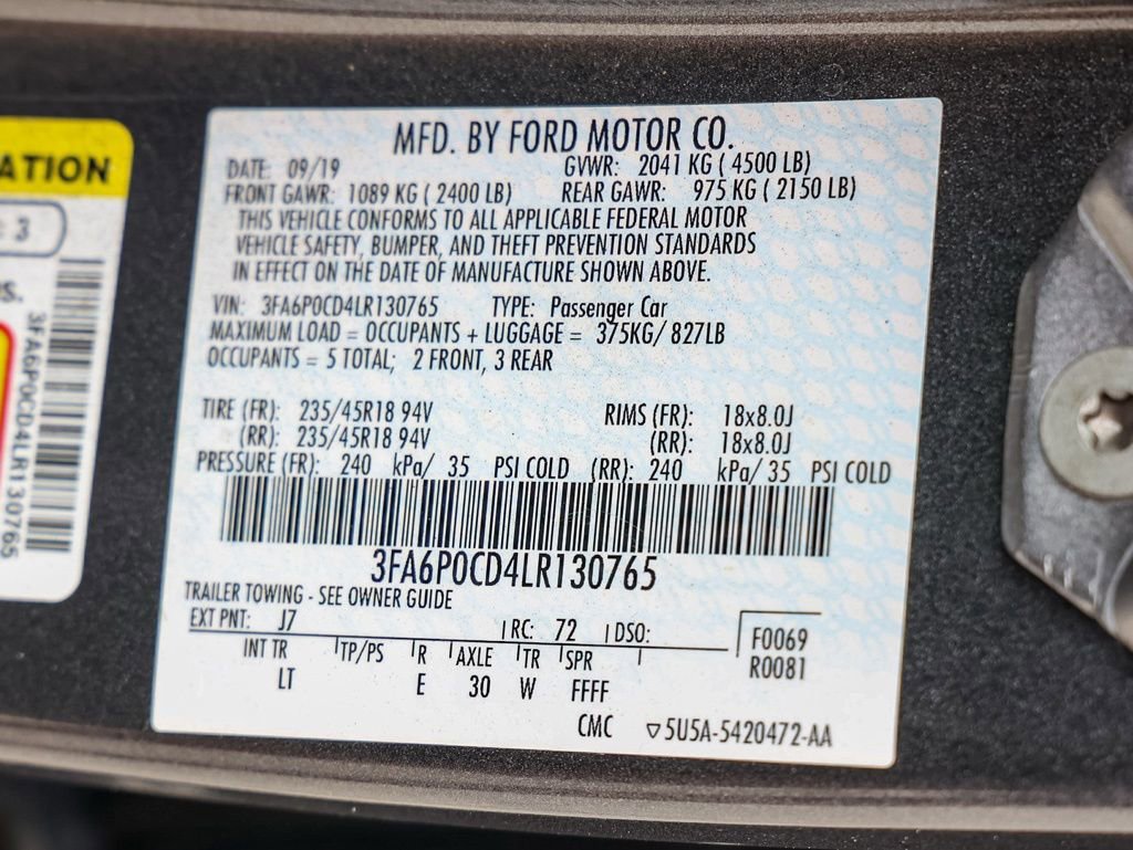 Used 2020 Ford Fusion SEL FWD image 32
