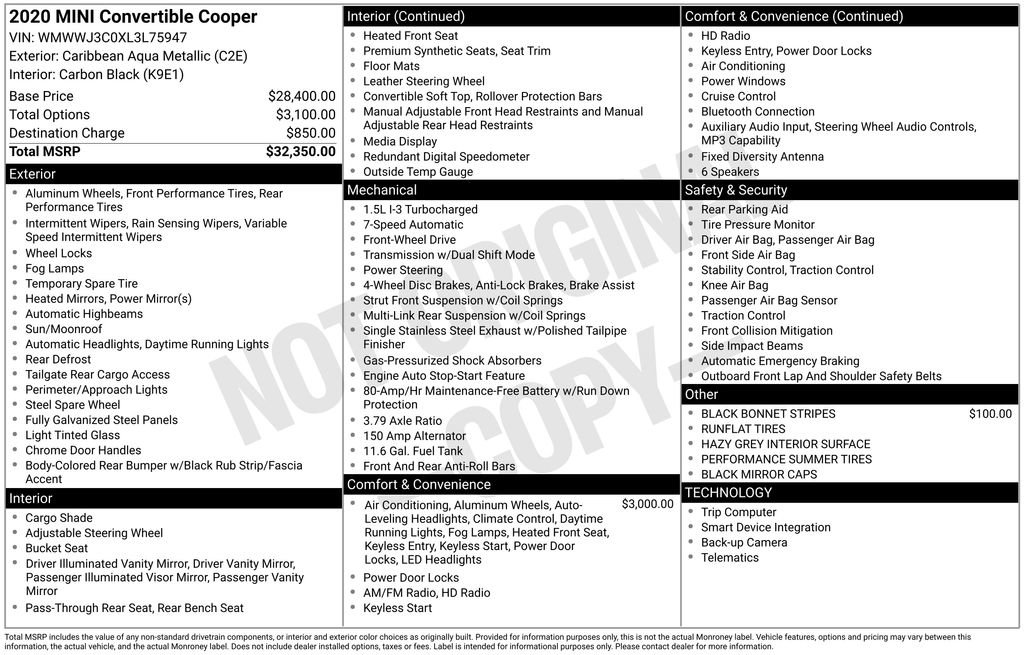 Used 2020 MINI Cooper Convertible image 2