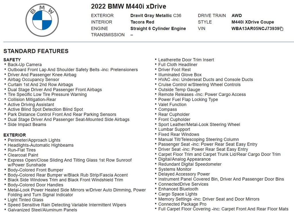 Used 2022 BMW 440i xDrive Coupe w/ Premium Package AWD/4WD image 17